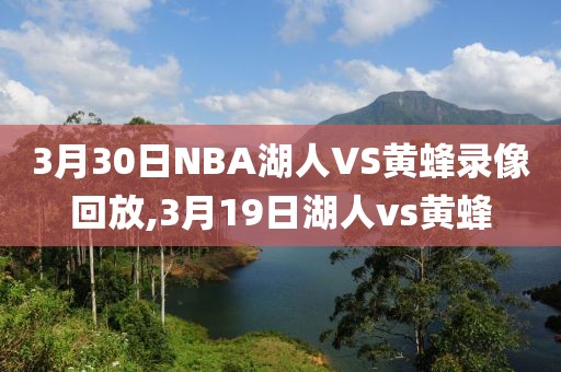 3月30日NBA湖人VS黄蜂录像回放,3月19日湖人vs黄蜂