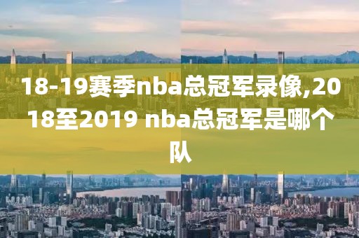 18-19赛季nba总冠军录像,2018至2019 nba总冠军是哪个队