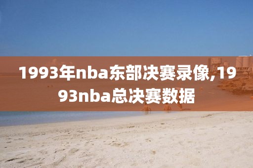 1993年nba东部决赛录像,1993nba总决赛数据