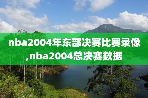 nba2004年东部决赛比赛录像,nba2004总决赛数据