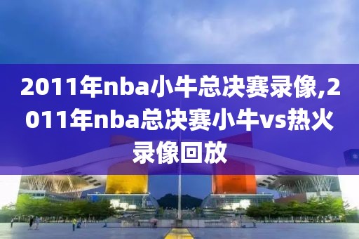 2011年nba小牛总决赛录像,2011年nba总决赛小牛vs热火录像回放